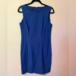 AB Studio Blue Sleeveless Sheath Dress Size 10 EUC